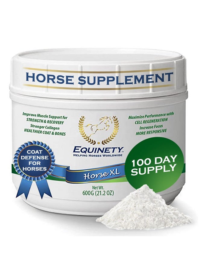 Equinety 100-Day Supply Horse XL Horse Supplements - Horse Care W/ 8 Essential Amino Acids to Promote Cellular Repair - No Soy or Sugar Coat Defense for Horses - Horse Joint Supplement & Horse Hoof Supplements  - Image 1