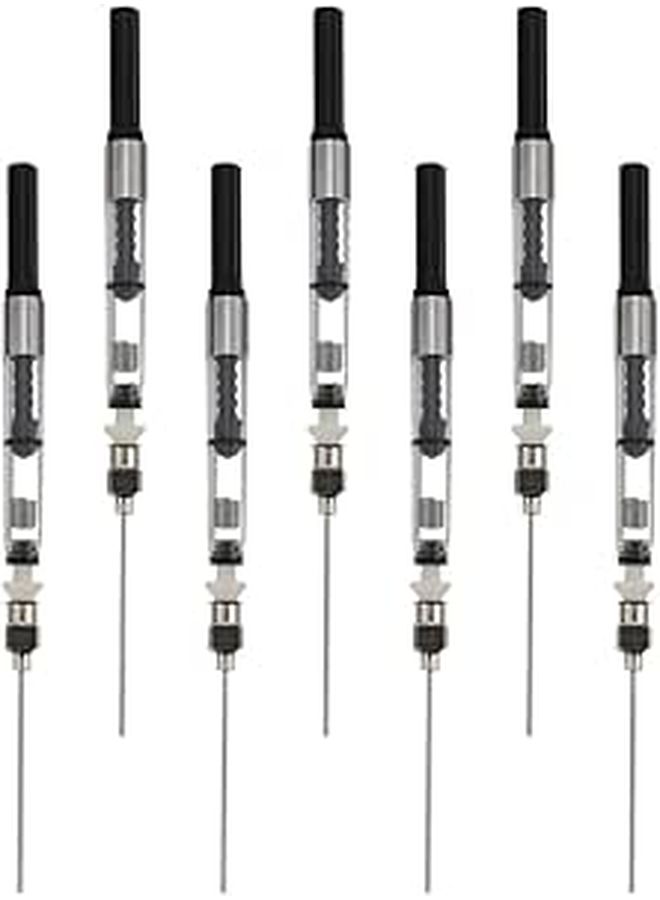 7 Pcs Ink Fill Assistant Set Fountain Pen Refill Tool Silver Black - Image 1