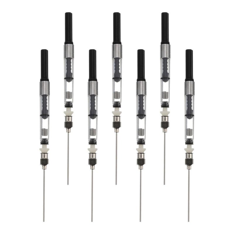 7 Pcs Ink Fill Assistant Set Fountain Pen Refill Tool Silver Black - Image 2