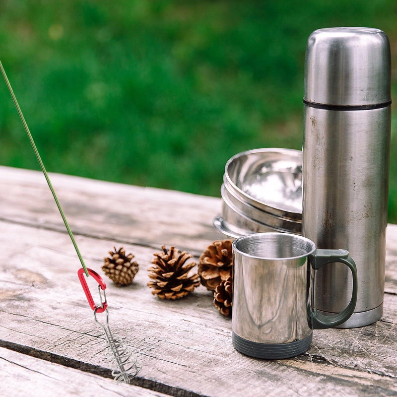 5pcs Stainless Steel Windproof Tent Stakes with Octopus Spring Buckles for Camping and Hiking - Image 5