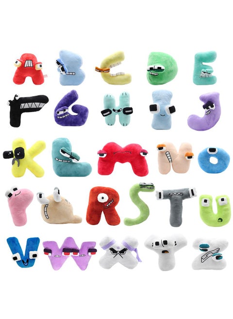 26 full sets Alphapals early childhood enlightenment plush letters single approximately 10-12 inch stuffed alphabet plush toy, perfect for learning language awareness and ABC recognition gifts