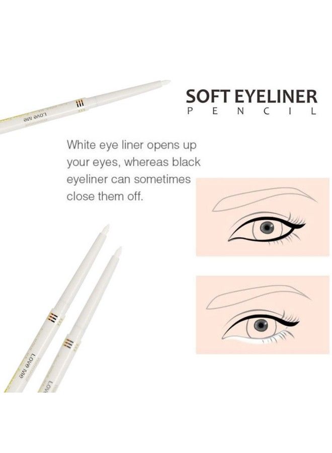 FIRSTZON White Kajal Eyeliner Pencil Smudge Proof Waterproof ; White Kohl Kajal ;White Eyeliner Pencil; Auto White Kajal; White Eyeliner Pencil (White 3 G) Matte Finish - Image 3