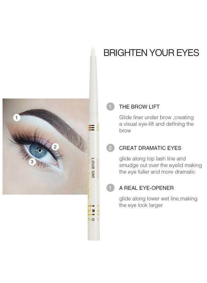 FIRSTZON White Kajal Eyeliner Pencil Smudge Proof Waterproof ; White Kohl Kajal ;White Eyeliner Pencil; Auto White Kajal; White Eyeliner Pencil (White 3 G) Matte Finish - Image 5