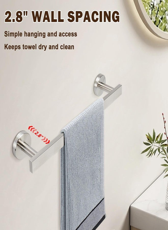Siyzda Bath Towel Bar, SUS 304 Stainless Steel Towel Rack Holder Wall Mounted, Modern Shower Rod for Bathroom Kitchen Home Decor, 16 Inch (Brushed Nickel) - Image 5