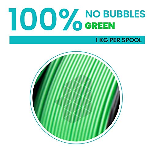 Tesseract Premium PLA + 2.85mm 3D Printing Filament | Dimensional Accuracy +/- 0.03mm | Compatible with Most FDM Printers | 1 KG 3D Printer Filament - PLA Green (Quantity 1) - Image 3