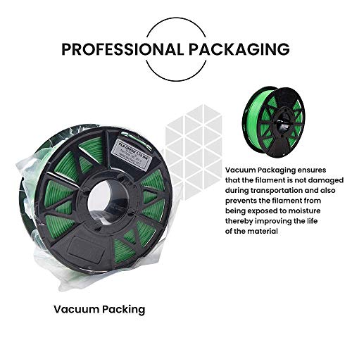 Tesseract Premium PLA + 2.85mm 3D Printing Filament | Dimensional Accuracy +/- 0.03mm | Compatible with Most FDM Printers | 1 KG 3D Printer Filament - PLA Green (Quantity 1) - Image 5