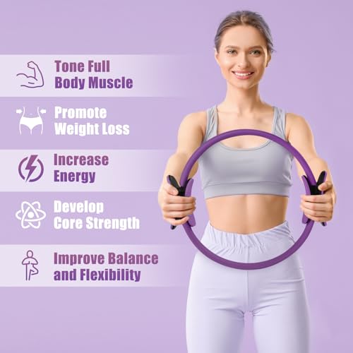 RitFit Pilates Ring Circle - 14 Inch Magic Fitness Circle for Toning Inner & Outer Thighs, Bonus Workout Guide Included - Image 4