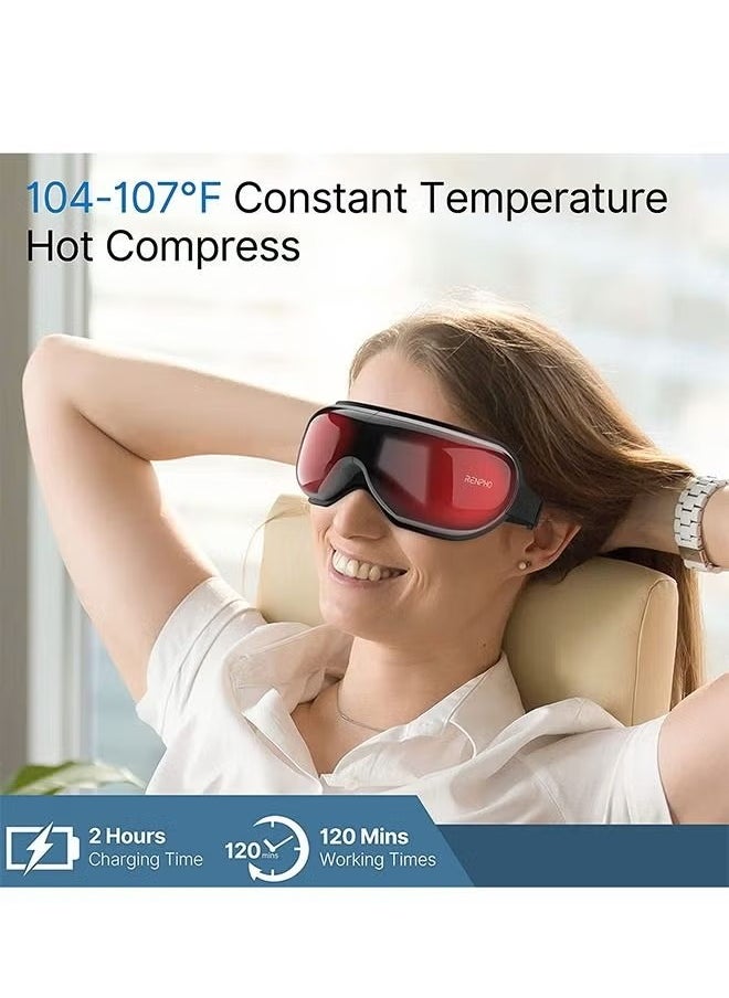 RENPHO - Eye Massager, Heat And Bluetooth Music, Rechargeable Eye Care Machine With 5 Modes Relax- Ideal Family Gifts - Image 1