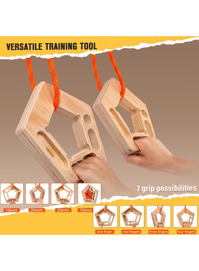 LAMAY Hangboard, Hangboard Rock Climbing for Climbing, Home Training, Finger Strengthener, Pull-up Grip Arm Training Portable Finger Board Rock Climbing Holds Indoor and Outdoor - Image 3