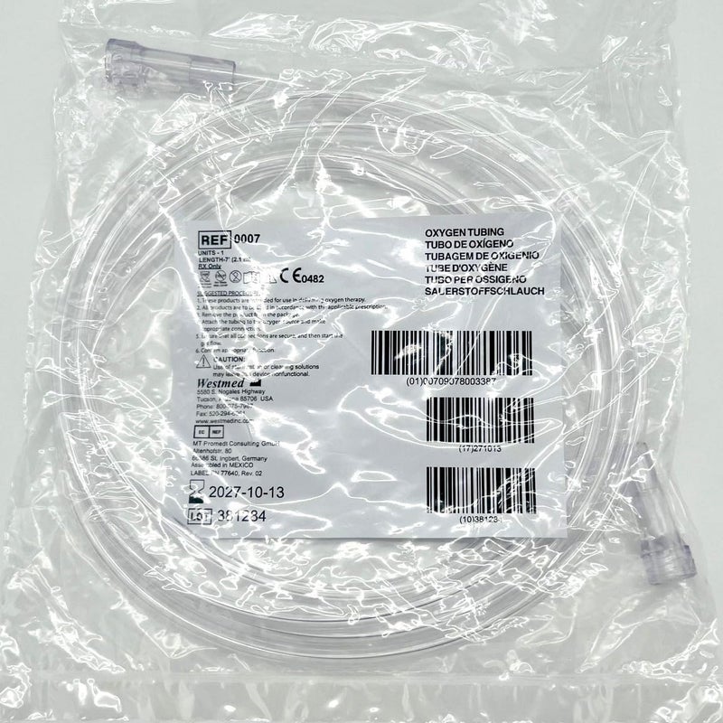 Westmed Oxygen Supply Tubing - 7' Clear - 5 Pack (Westmed 0007) - Image 3