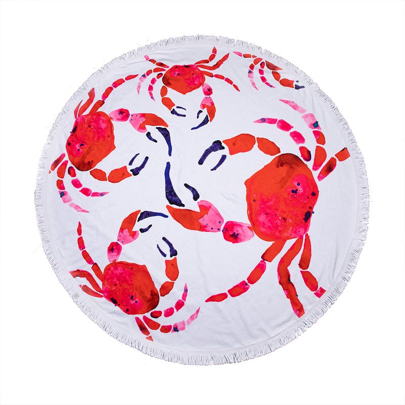 Anemoss Crab Round Beach Towel - Image 1