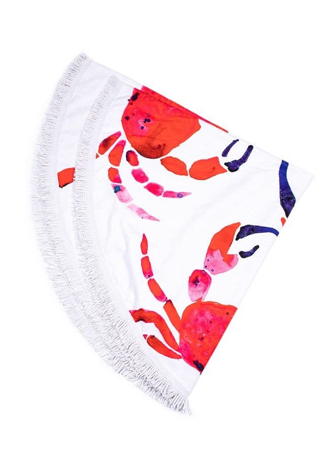 Anemoss Crab Round Beach Towel