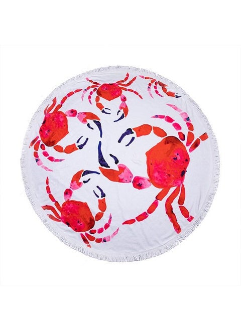 Anemoss Crab Round Beach Towel