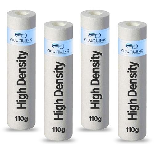 ACUALINE Dotted High Density Spun Filter for Water Purifier, 10 Inch 5 Micron Water Filter Cartridge, 110 gm Filter Candle, Pre Filter Cartridge for RO Water Purifier (Pack of 4) - Image 1