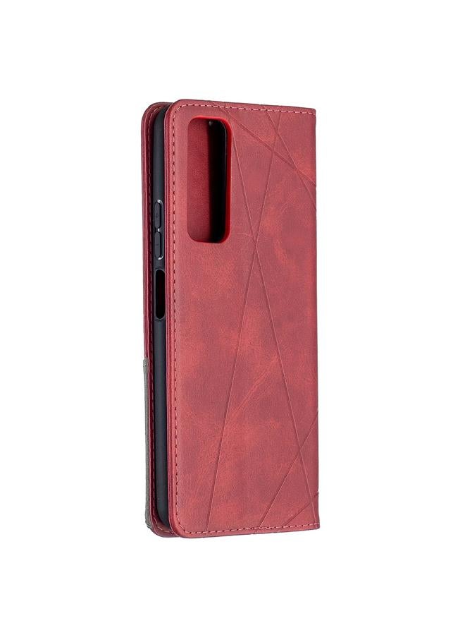 اس-توب جراب لهاتف Huawei P smart 2021 / Y7a جراب جلدي أفقي مغناطيسي غير مرئي مع حامل وفتحات للبطاقات وإطار للصور - Image 3