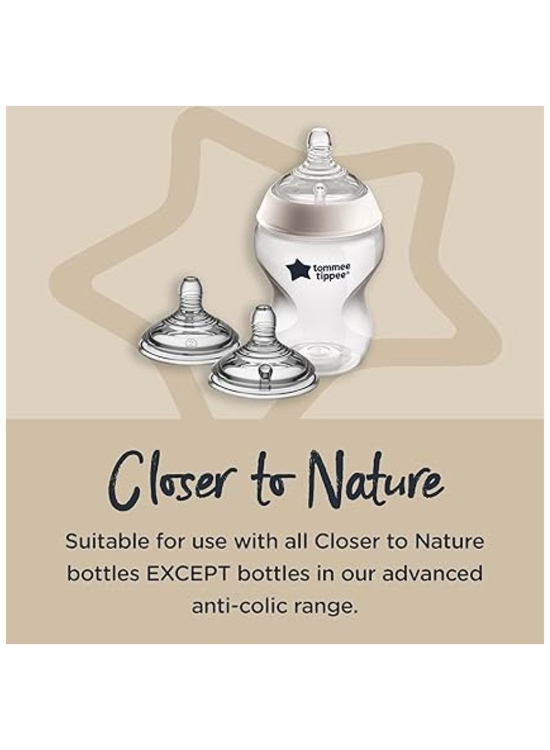 tommee tippee Closer To Nature Medium Flow Baby Bottle Nipples - Image 3