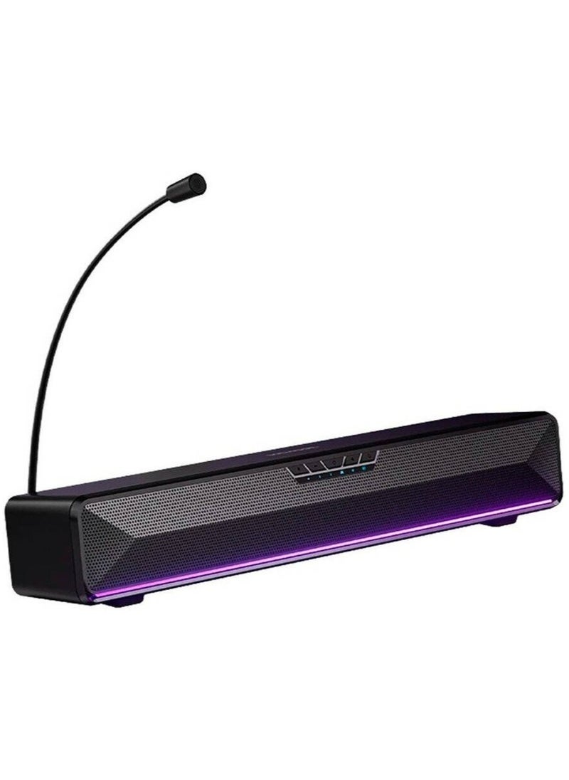 MCHOSE G20 Bluetooth Speaker, 360° HD Enhanced Microphone, Stereo Sound + Bass Sound, RGB Lighting, TopSpeed Zero Sense Delay Technology, Up to 10M Wireless Connection, Black | MC-G20-1  - Image 1