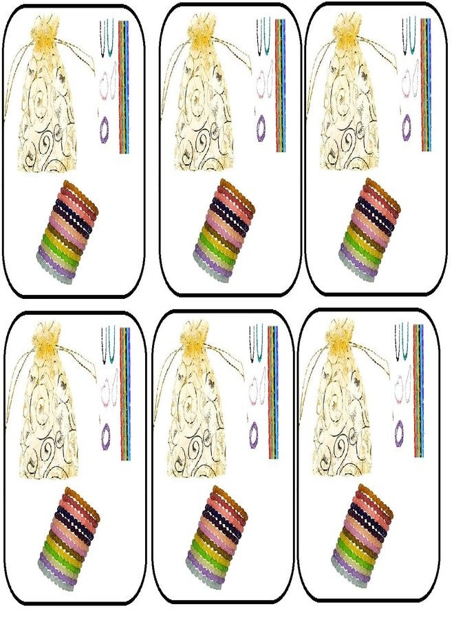 MPK Perfect (Beads Bracelets and Mala with mini Golden Net Potli Combo in 1 Set/Return Gift for Birthday/Kanya pujan Gift/Kanjak/Navratri Return Gifts Pack of 6set - Image 1
