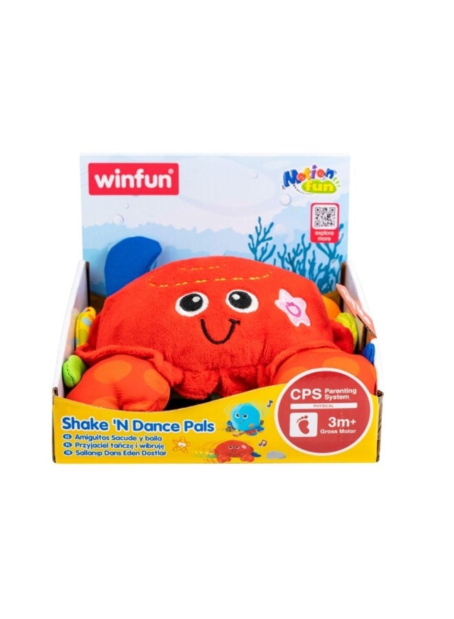 WinFun Motion Fun Shake 'N Dance Pals Crab Plush Toy - Image 1