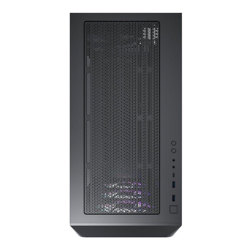 Montech AIR 903 MAX, E-ATX Mid Tower Case, High Airflow, 3X 140mm ARGB PWM & 1x 140mm PWM Fans Pre-Installed, Tempered Glass Side Panel, Mesh Front, Type-C, Support 4090 GPUs, Black - Image 3