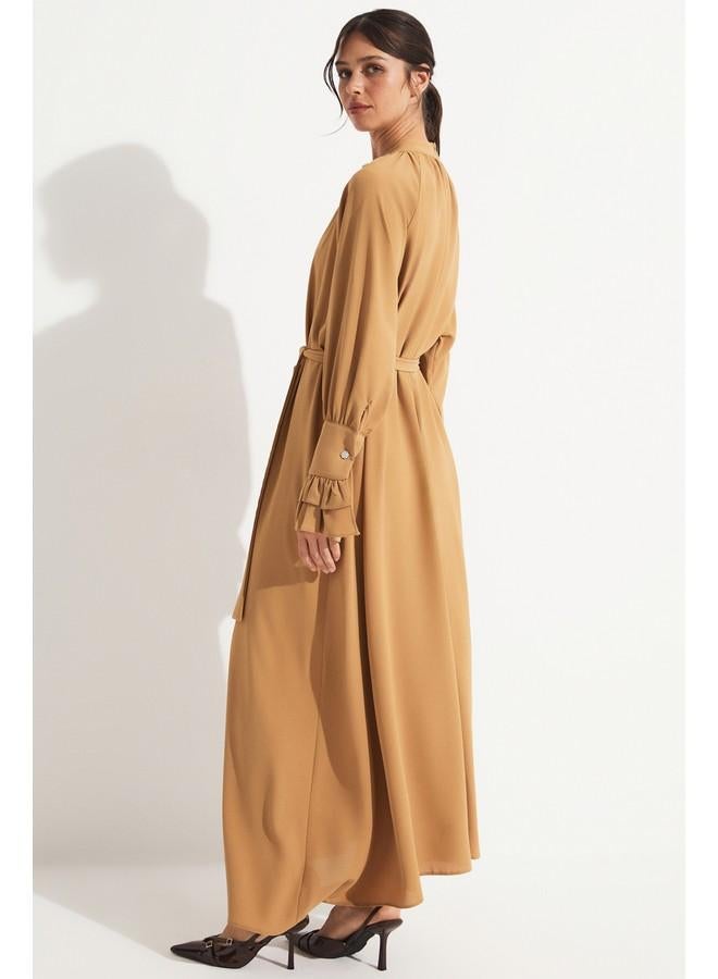 جون فستان بحزام على شكل حرف - Image 5