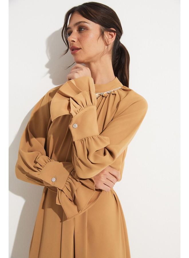 جون فستان بحزام على شكل حرف - Image 3