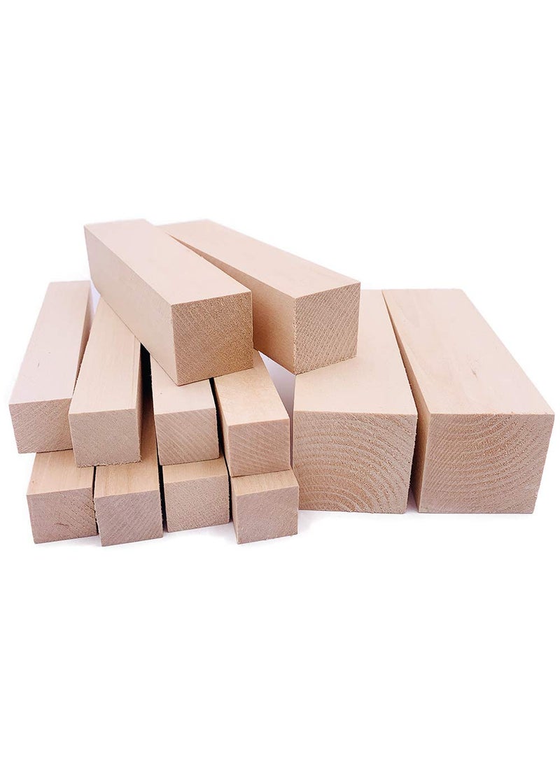 Thiecoc Thiecoc Basswood Carving Blocks  12 Pcs Basswood for Wood Carving and Whittling 