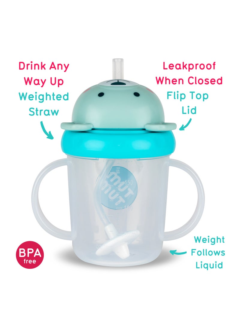 TUM TUM Tippy Up Free Flow Sippy Cup (No Valve), Sippy Cup for Toddlers, BPA Free (Boris Bear 200ml) - Image 2