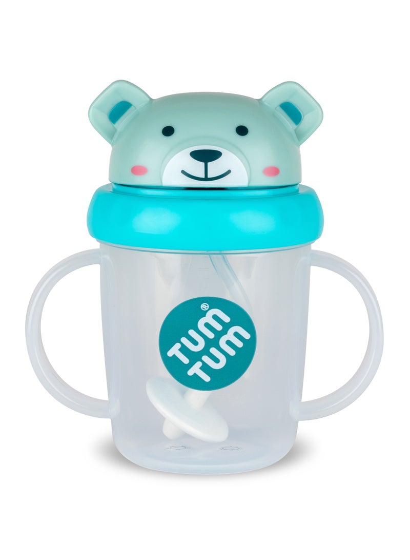 TUM TUM Tippy Up Free Flow Sippy Cup (No Valve), Sippy Cup for Toddlers, BPA Free (Boris Bear 200ml) - Image 1