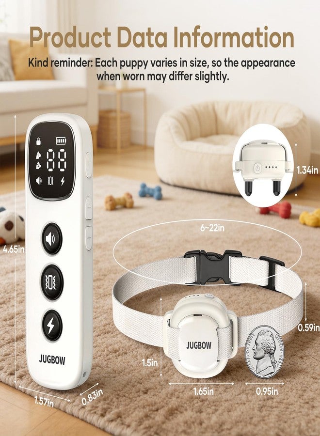 Jugbow Shock Collar for Small Dogs - 4200FT Dog Training Collar with Remote for 5-30lbs Mini Small Dogs, IPX8-Waterproof Rechargeable E-Collar with Beep (1-9), Vibration(1-3), Safe Shock(0-16) - Image 2