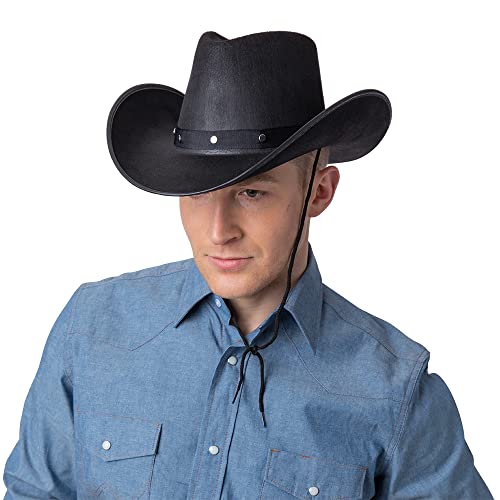 Wicked Adult Texan Country Cowboy Black Western Fancy Dress Accessory - Image 2