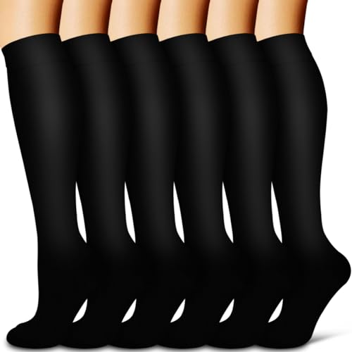 Laite Hebe Compression Socks for Women & Men Circulation(6 pairs)-Graduated Supports Socks for Running, Athletic Sports - Image 1