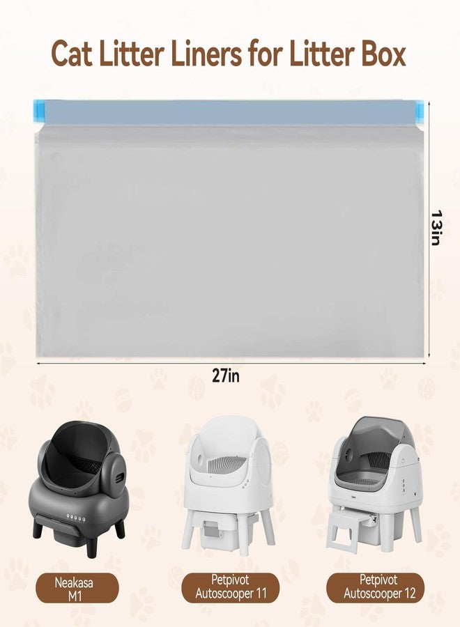 AOOHOOA Cat Litter Bags 27"x13" for NeakM1 & Petpiv 11/12, Thick with Drawstring - Image 2