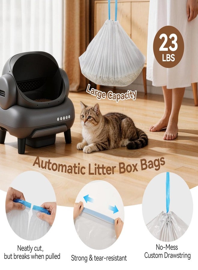 AOOHOOA Cat Litter Bags 27"x13" for NeakM1 & Petpiv 11/12, Thick with Drawstring - Image 3