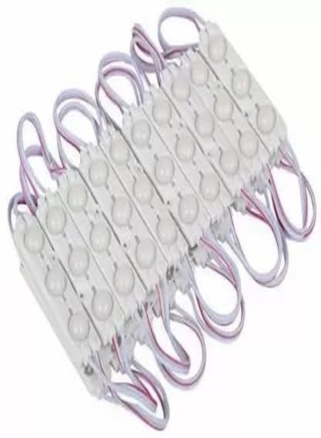 StrawHat 3 LED Strips 12V Waterproof 5630/5730 LED SMD Injection Module with Defuser Use for Decoration Room, Home, Bike, Car,Auto Rickshaw (Combo) (10, White) - Image 3