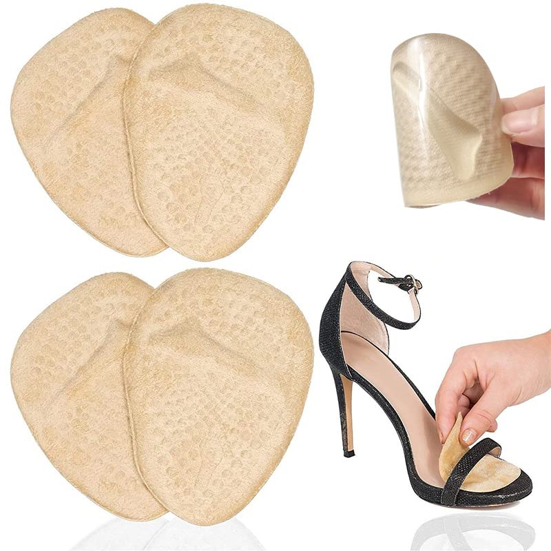 Inralimot Ball of Foot Cushions, Metatarsal Pads, High Heel Inserts, Forefoot Cushions and Soft Gel Insole Pads, Ideal for Women Mortons Neuroma & Metatarsal Foot Pain Relief (4 pcs) - Image 1