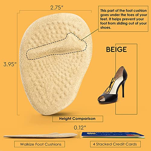 Inralimot Ball of Foot Cushions, Metatarsal Pads, High Heel Inserts, Forefoot Cushions and Soft Gel Insole Pads, Ideal for Women Mortons Neuroma & Metatarsal Foot Pain Relief (4 pcs) - Image 3