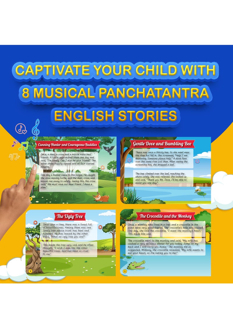 Kiddale Kiddale Musical Interactive Panchatantra Audio Story Book for Age 3+|8 Bedtime Picture and Audio Stories for Children|Engaging English Moral Stories with Touch-and-Play Sounds|Timeless Tales for Kids  - Image 3