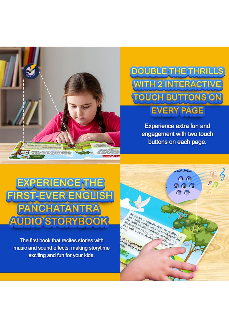 Kiddale Kiddale Musical Interactive Panchatantra Audio Story Book for Age 3+|8 Bedtime Picture and Audio Stories for Children|Engaging English Moral Stories with Touch-and-Play Sounds|Timeless Tales for Kids  - Image 5