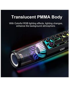 SOAIY SH19S high-power RGB gaming bluetooth speaker bar LED lighting game super bass gaming computer speaker  - Image 4