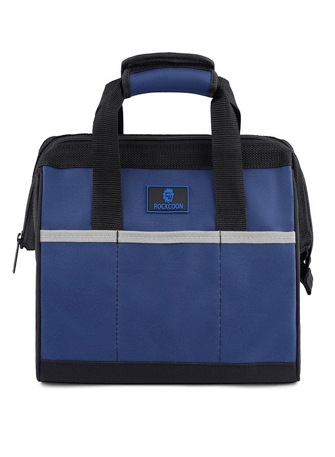 ROCKCOON Tool Bag 13'', Wide Mouth Tool Organizer for Tool Storage, Heavy Duty and Water Proof, Blue & Black - Image 1