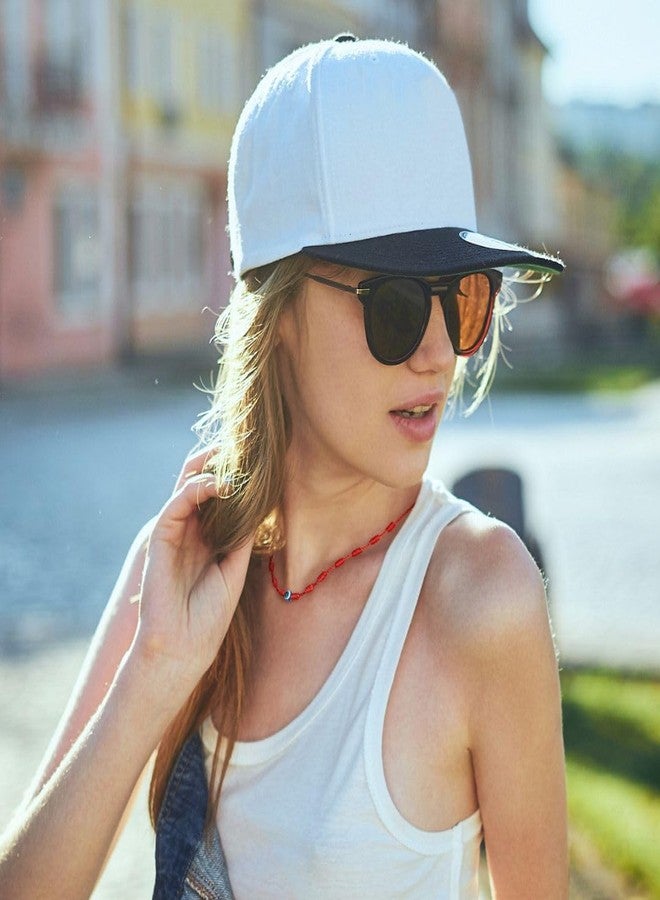 PHITECUS Turkish Evil Eye Pendant Necklace with 7 Red Knots for Protection - Blue Nazar Amulet for Men & Women - Handmade String Necklace - (Red) - Image 5