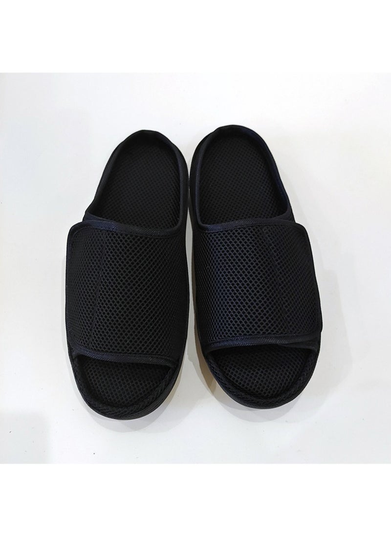 Aikanbo Diabetic Shoes, Extra Wide Width Open Toe Sandals, Adjustable Arthritis Edema Slippers for Elderly  - Image 1