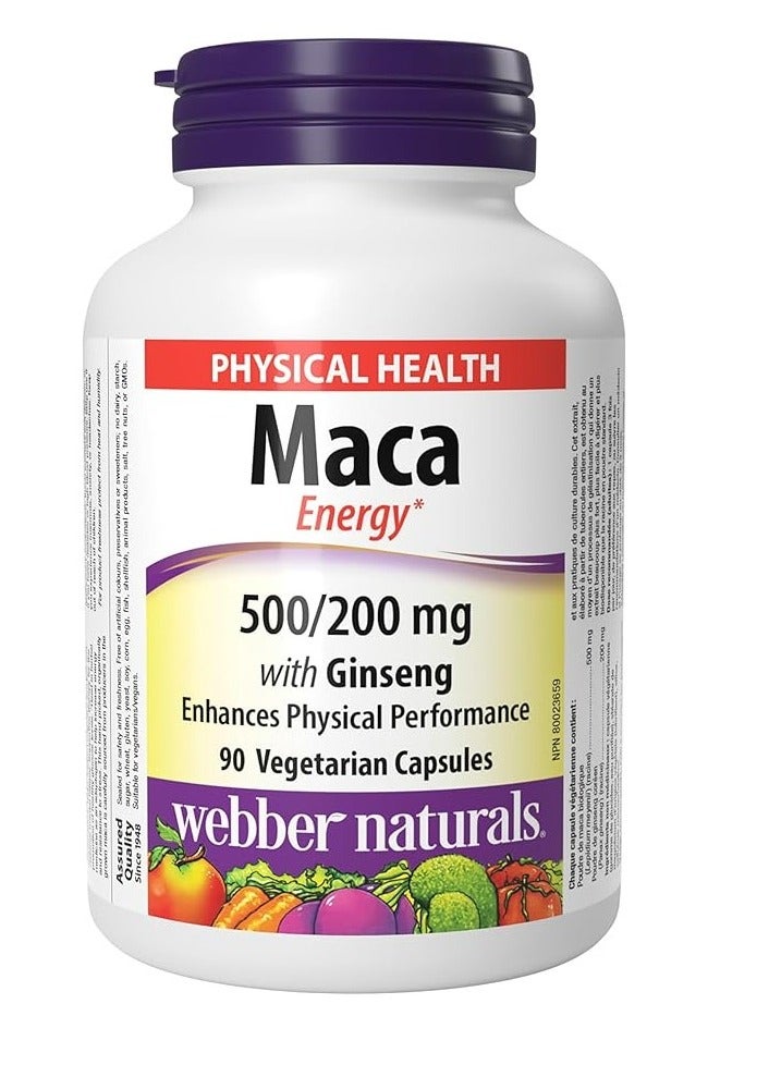 Maca With Ginseng 500/200 mg - 90 Capsules