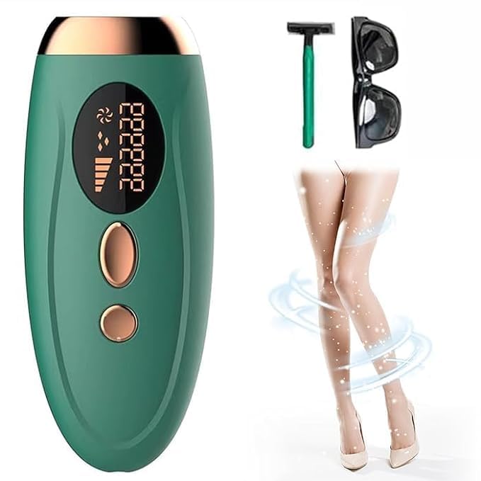 CBEX Laser Hair Removal, 999999 Flashes Painless IPL Hair Removal Device for Women and Men for Epilation Facial Legs Arms Bikini at Home Use, Green ((999,999 FLASHES)) - Image 1