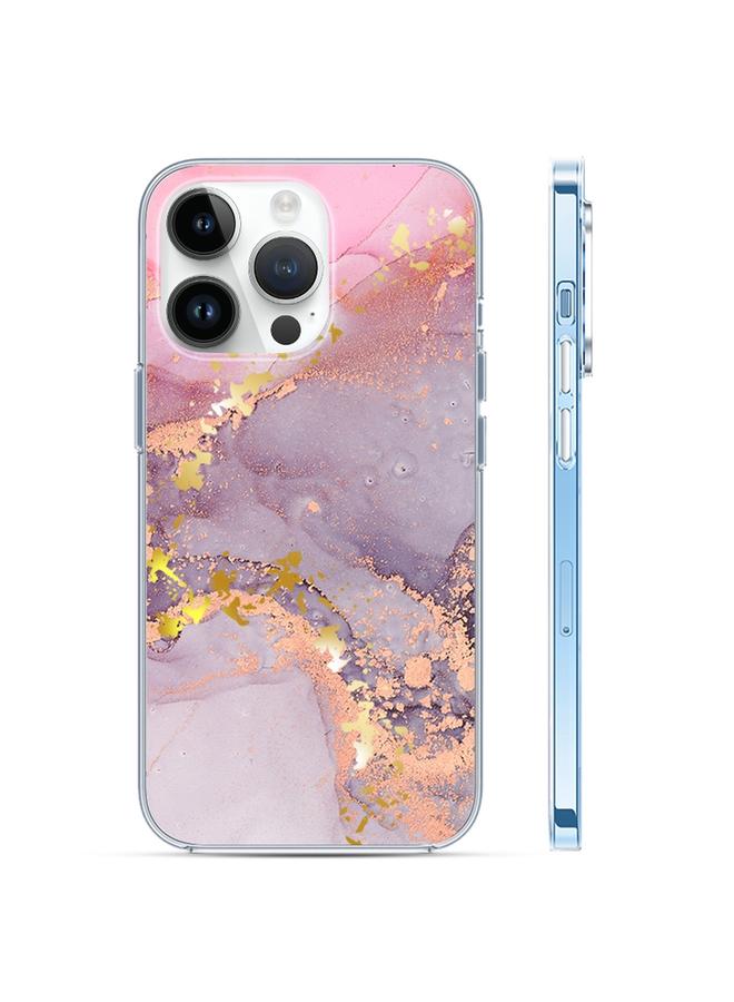 اس-توب جراب لهاتف iPhone 12 Pro Max، جراب هاتف رخامي ملون لامع - Image 1