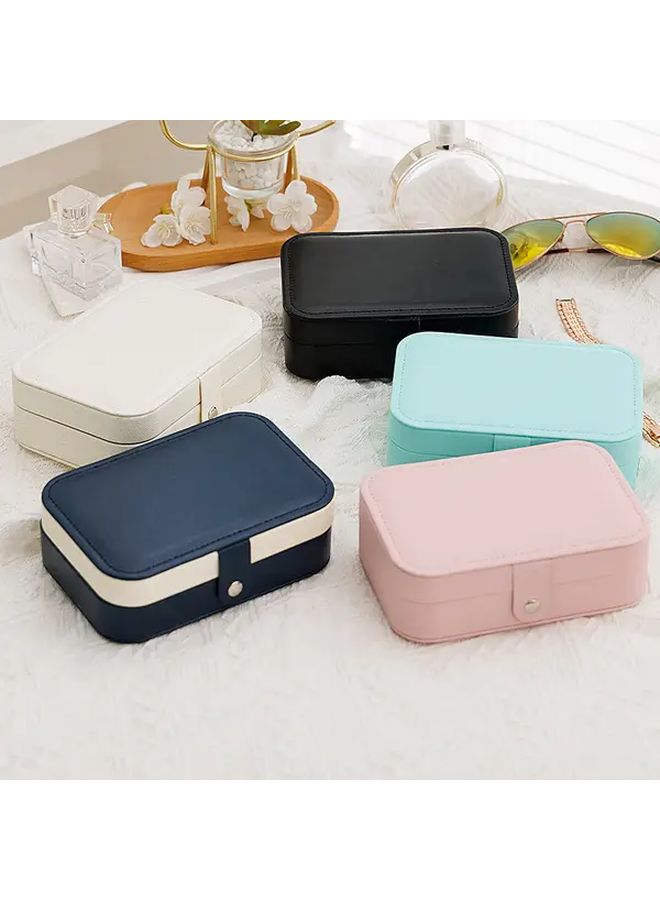 Large Capacity Light Green Portable Jewelry Storage Box with Soft Flocking Interior - Image 3