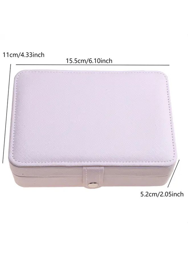 Large Capacity Light Green Portable Jewelry Storage Box with Soft Flocking Interior - Image 2