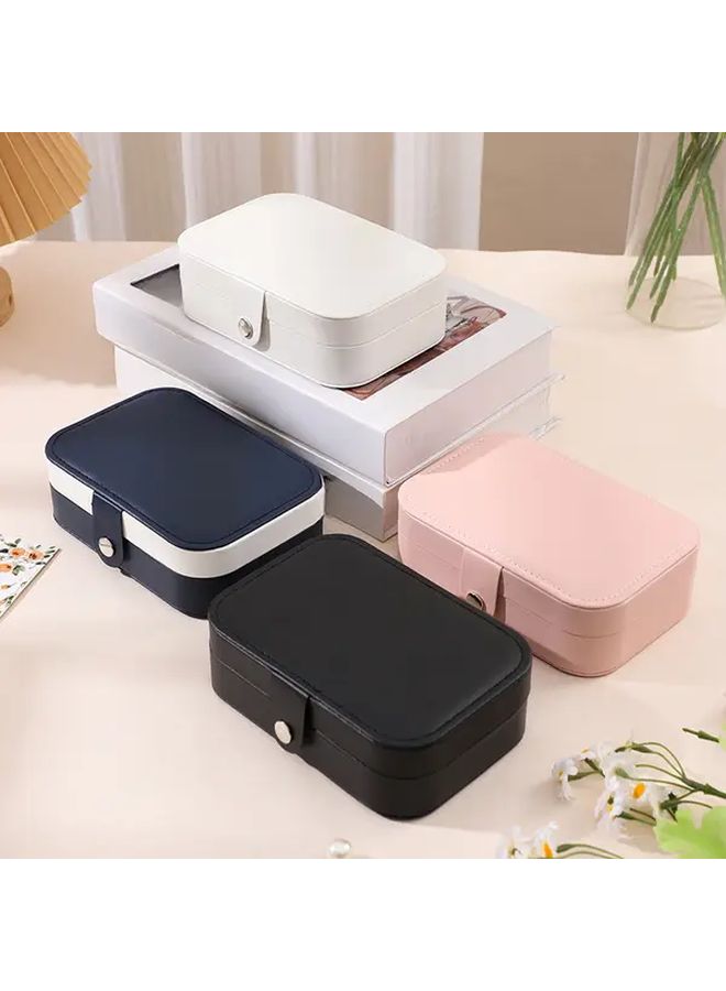 Large Capacity Light Green Portable Jewelry Storage Box with Soft Flocking Interior - Image 5