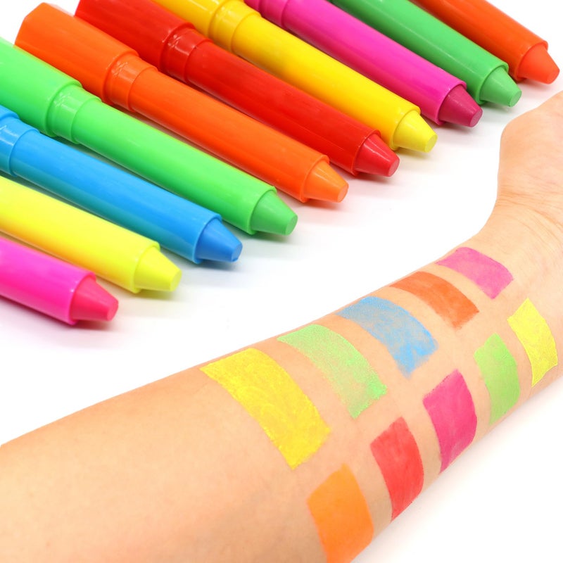 ONMAY Water Activated UV Reactive Hydra Eyeliner, ONMAY 7 Color Aqua Eye Liner Glow in the Blacklight Body Face Paint Makeup Kit - Neon Bundle - Image 5